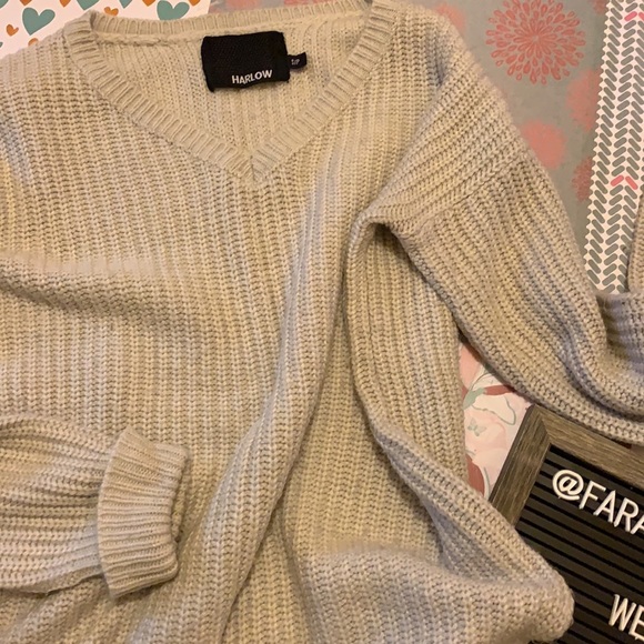 Harlow v neck pull over tunic sweater - Picture 4 of 4